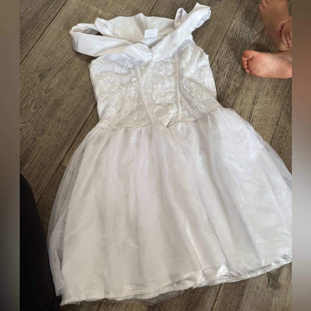 Elegant White Lace Dress bride of chucky costume